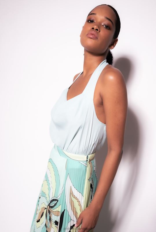 sus | top cu spatele deschis Pinko albastru coajă de ou B0D08331