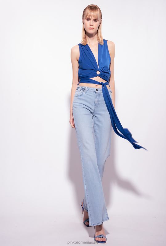 sus | top curgător cu centură de cercevea Pinko albastru B0D08339