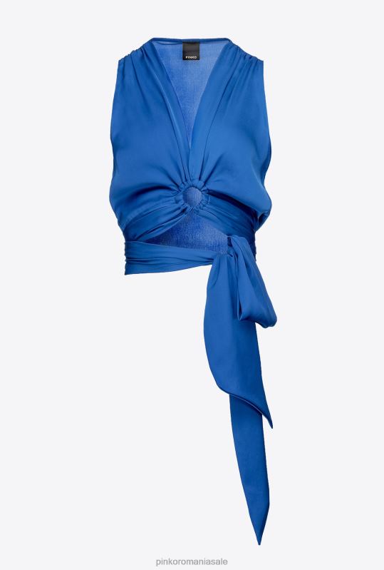 sus | top curgător cu centură de cercevea Pinko albastru B0D08339