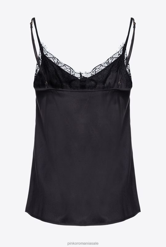 sus | top de lenjerie din dantelă Pinko limuzina neagră B0D08426