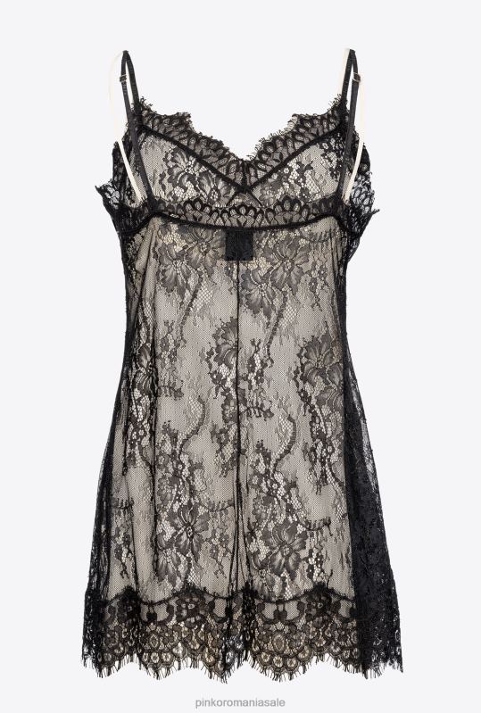 sus | top de lenjerie din dantelă Pinko negru/unt B0D08323