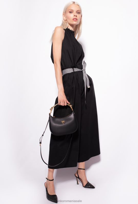 sus | top din poplin Pinko limuzina neagră B0D08358