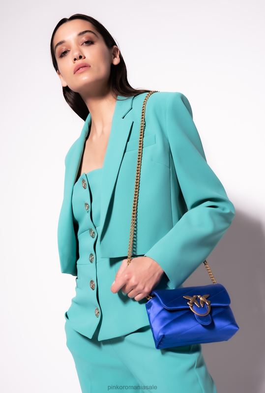 sus | top fără mâneci cu nasturi Pinko albastru B0D08332