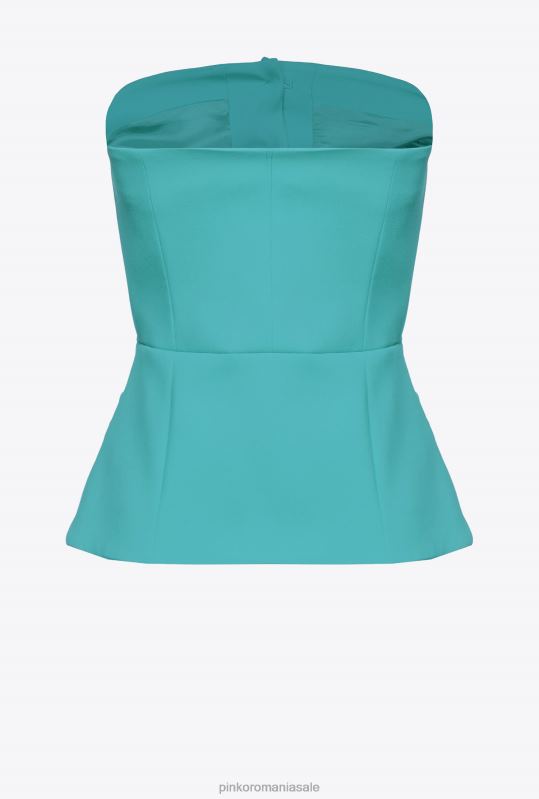 sus | top fără mâneci cu nasturi Pinko albastru B0D08332