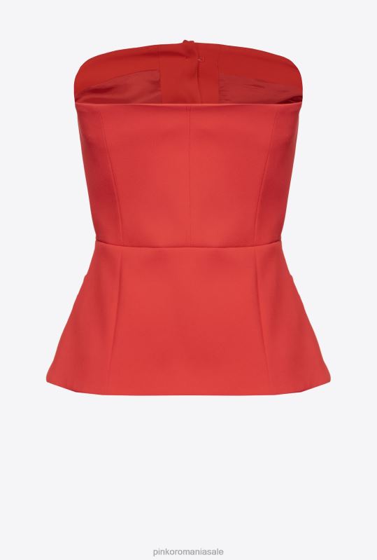 sus | top fără mâneci cu nasturi Pinko formula 1 roșu B0D08333