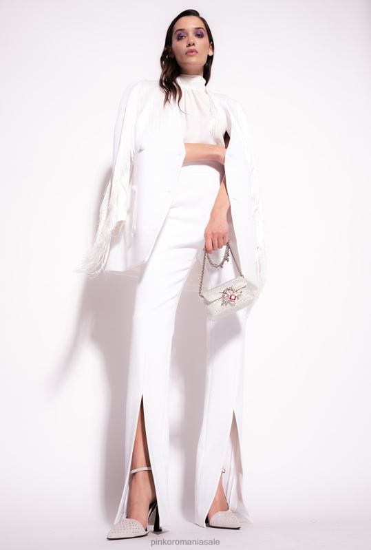 sus | top georgette cu halterneck Pinko aproape alb B0D08324