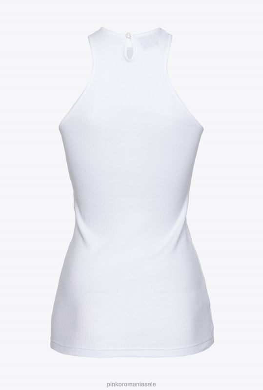 sus | vestă cu nervuri Pinko alb strălucitor B0D08443