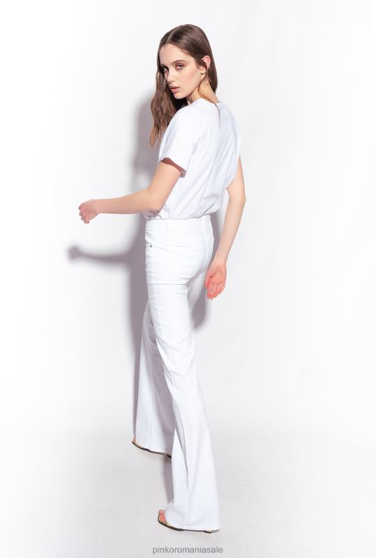 tricou | tricou cu broderie cirese Pinko alb strălucitor B0D08453