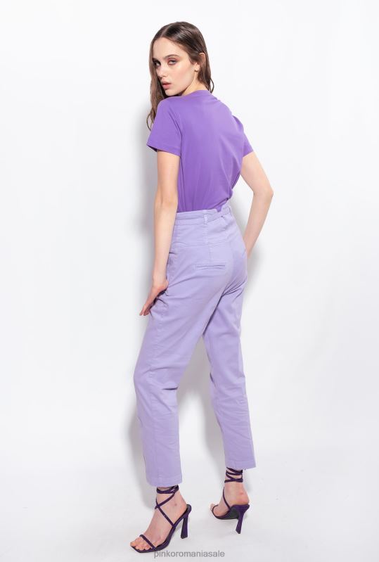 tricou | tricou cu broderie păsări de dragoste Pinko liliac lavandă B0D08350