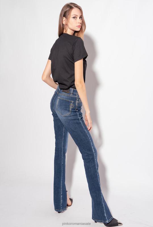 tricou | tricou cu broderie păsări de dragoste Pinko limuzina neagră B0D08458