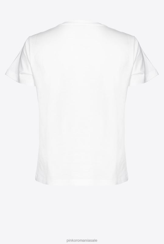 tricou | tricou cu broderie păsări de dragoste Pinko nor alb B0D08352