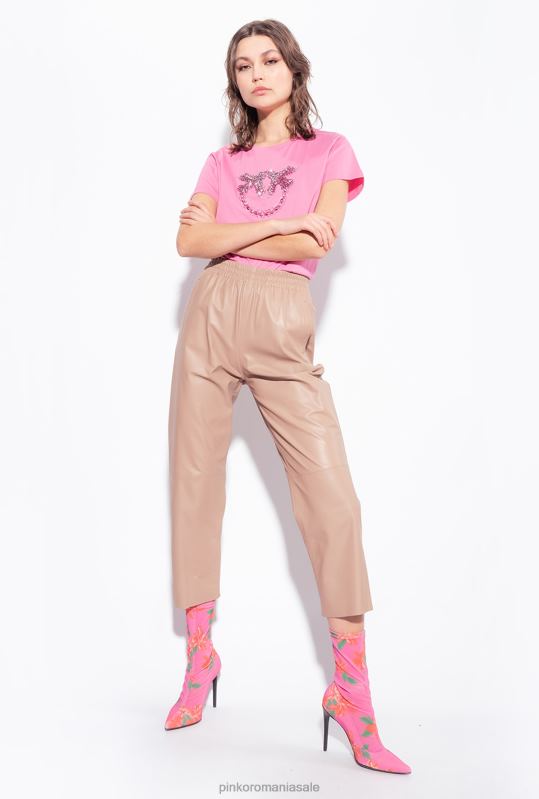 tricou | tricou cu broderie păsări de dragoste Pinko roz convolvulus B0D08351