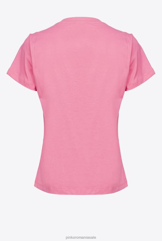 tricou | tricou cu broderie păsări de dragoste Pinko roz convolvulus B0D08351