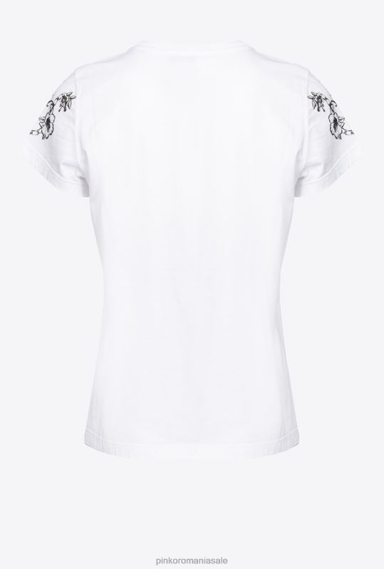 tricou | tricou cu imprimeu tatuaj Pinko alb strălucitor B0D08455