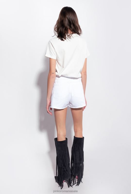 tricou | tricou cu logo stea Pinko alb de mătase B0D08342