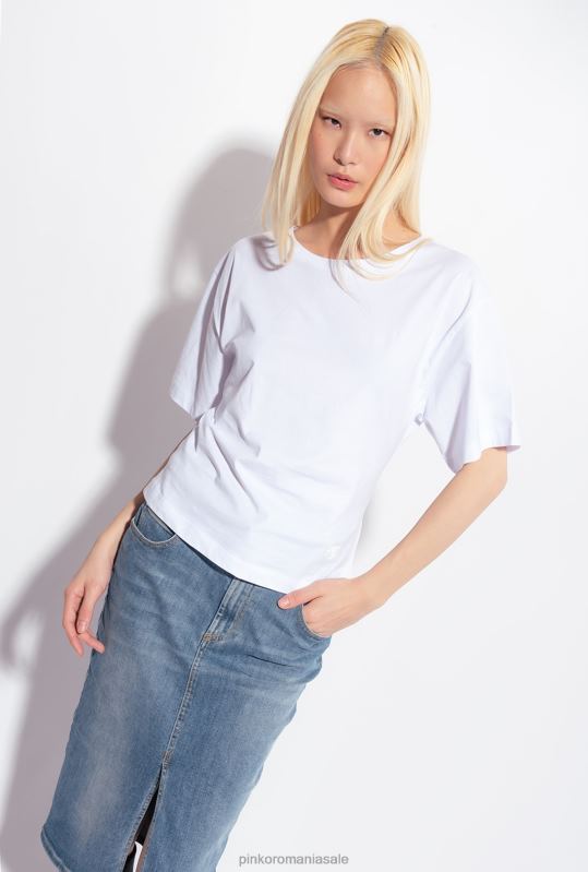 tricou | tricou cu siret pe spate Pinko alb strălucitor B0D08429