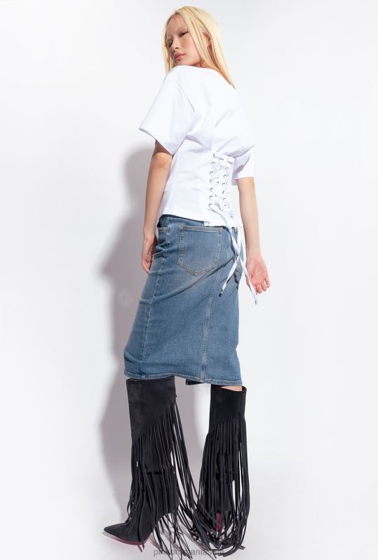 tricou | tricou cu siret pe spate Pinko alb strălucitor B0D08429