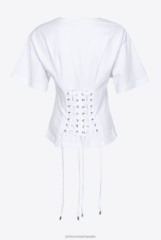 tricou | tricou cu siret pe spate Pinko alb strălucitor B0D08429