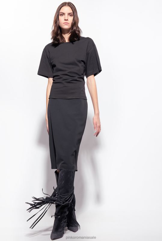 tricou | tricou cu siret pe spate Pinko limuzina neagră B0D08428