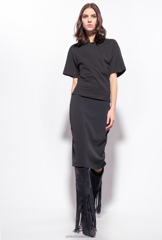 tricou | tricou cu siret pe spate Pinko limuzina neagră B0D08428