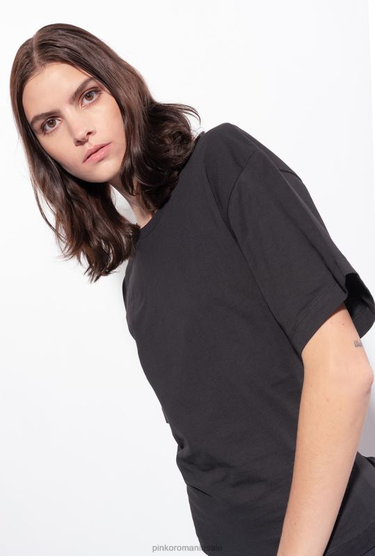 tricou | tricou cu siret pe spate Pinko limuzina neagră B0D08428