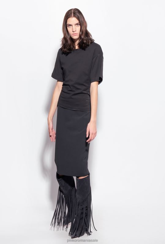 tricou | tricou cu siret pe spate Pinko limuzina neagră B0D08428