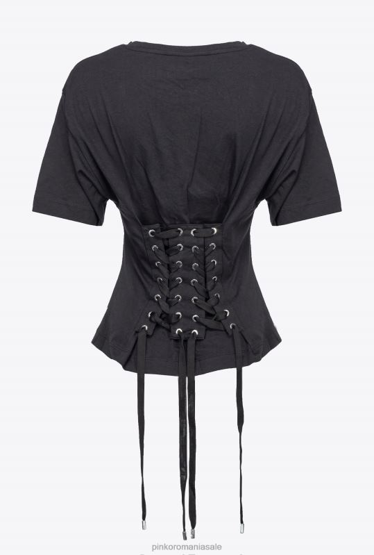 tricou | tricou cu siret pe spate Pinko limuzina neagră B0D08428