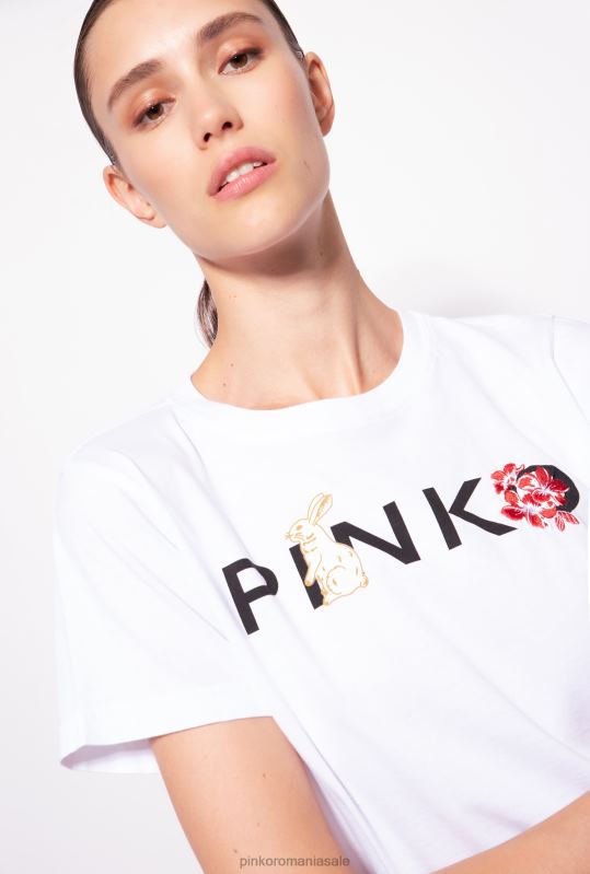 tricou | tricou de iepure Pinko alb strălucitor B0D08363