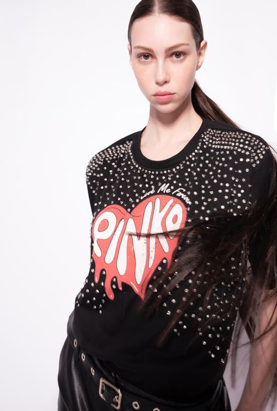 tricou | tricou love me forever Pinko limuzina neagră B0D08396