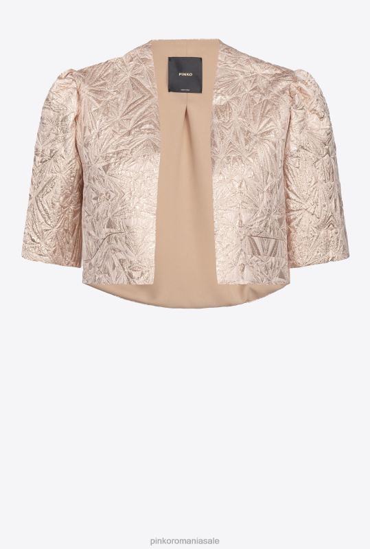 jachete casual | din umeri din jacquard lamé Pinko bej brun-brun B0D08595
