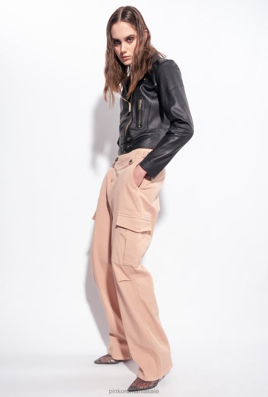 jachete casual | geacă biker din piele nappa Pinko limuzina neagră B0D08833