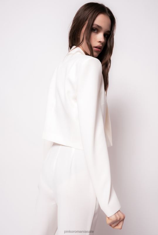 jachete casual | jachetă spencer din crepon Pinko alb de lapte B0D08630