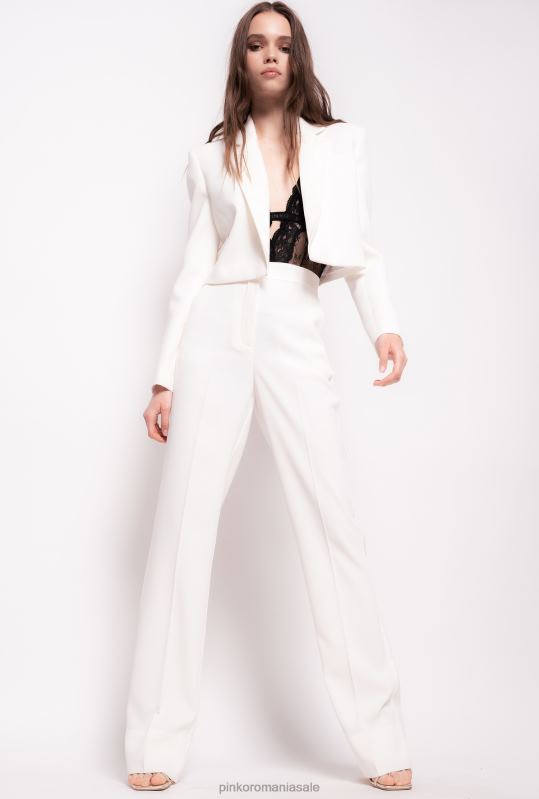 jachete casual | jachetă spencer din crepon Pinko alb de lapte B0D08630