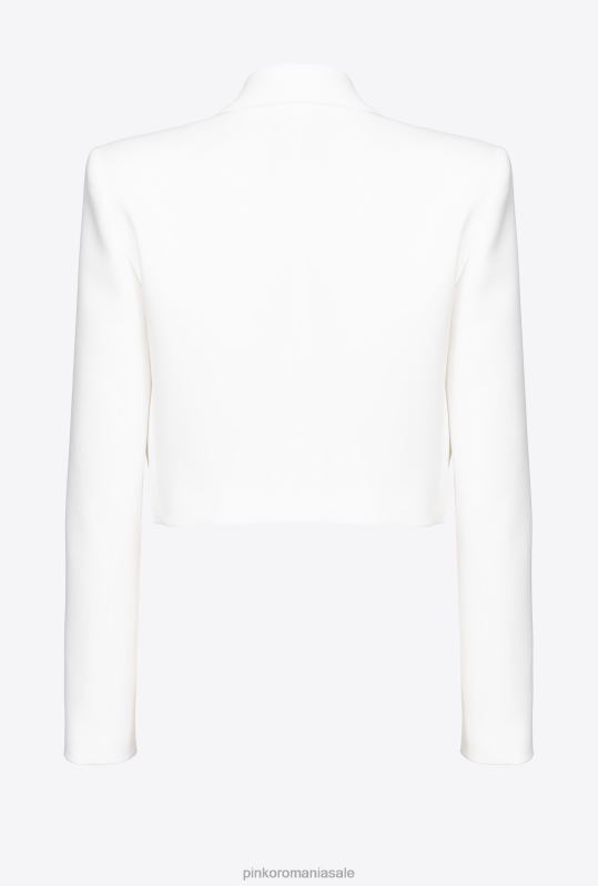 jachete casual | jachetă spencer din crepon Pinko alb de lapte B0D08630