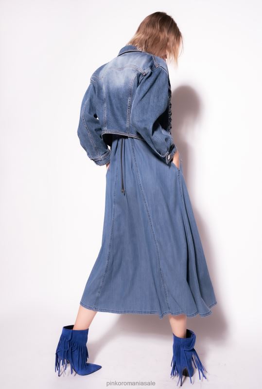 jachete casual | jacheta denim cu siret Pinko spălare vintage medie B0D08817