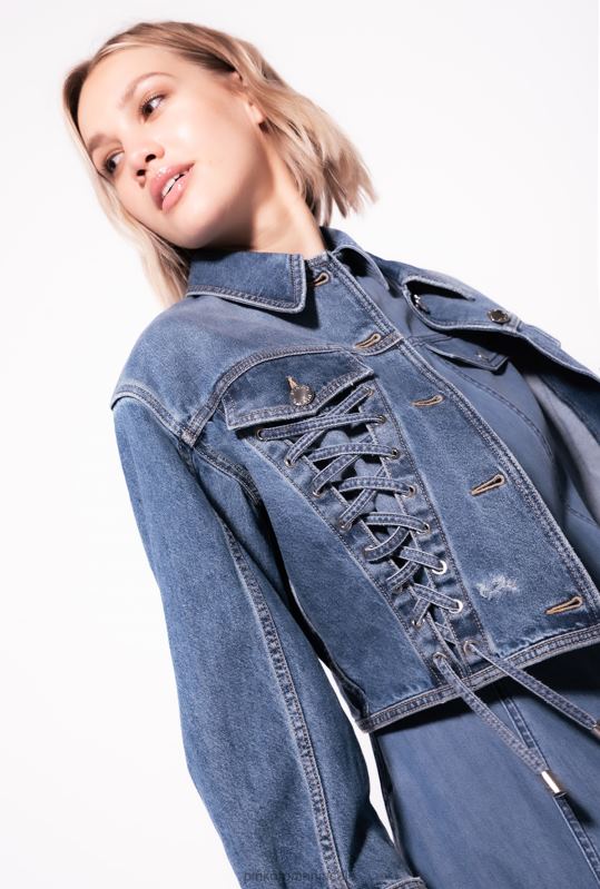 jachete casual | jacheta denim cu siret Pinko spălare vintage medie B0D08817