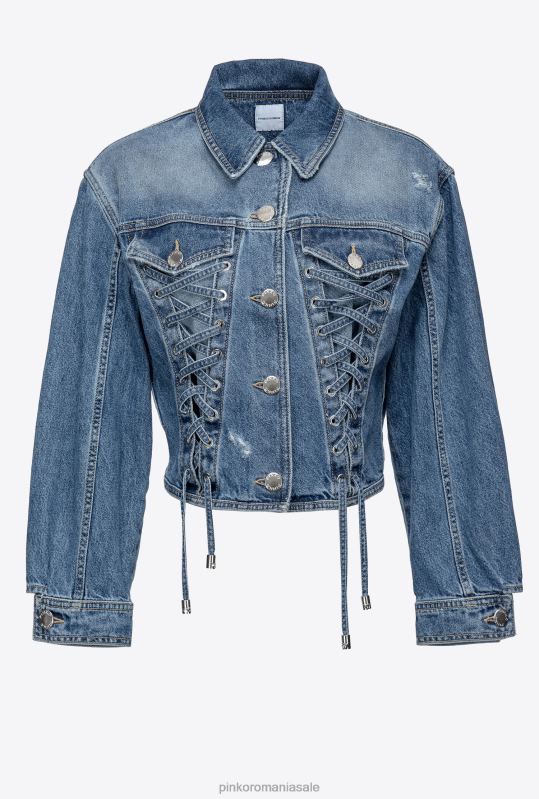 jachete casual | jacheta denim cu siret Pinko spălare vintage medie B0D08817