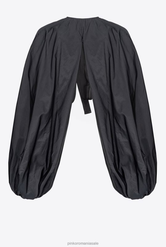 jachete casual | tafta ridică din umeri cu mâneci balon Pinko limuzina neagră B0D08382