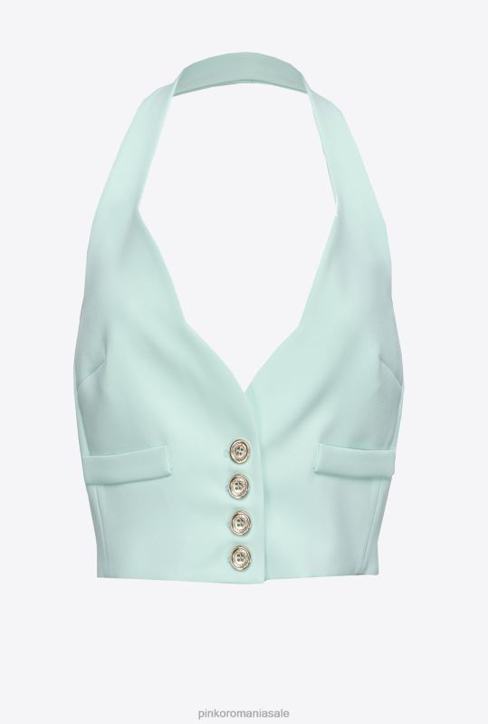 paltoane | gilet cu gât Pinko sticla albastru deschis B0D08334