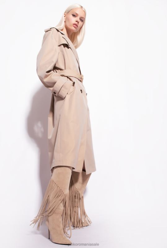 paltoane | trenci cu catarama pasari dragoste Pinko bej safari B0D08831
