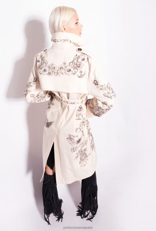 paltoane | trenci cu imprimeu tatuat Pinko unt/negru B0D08830