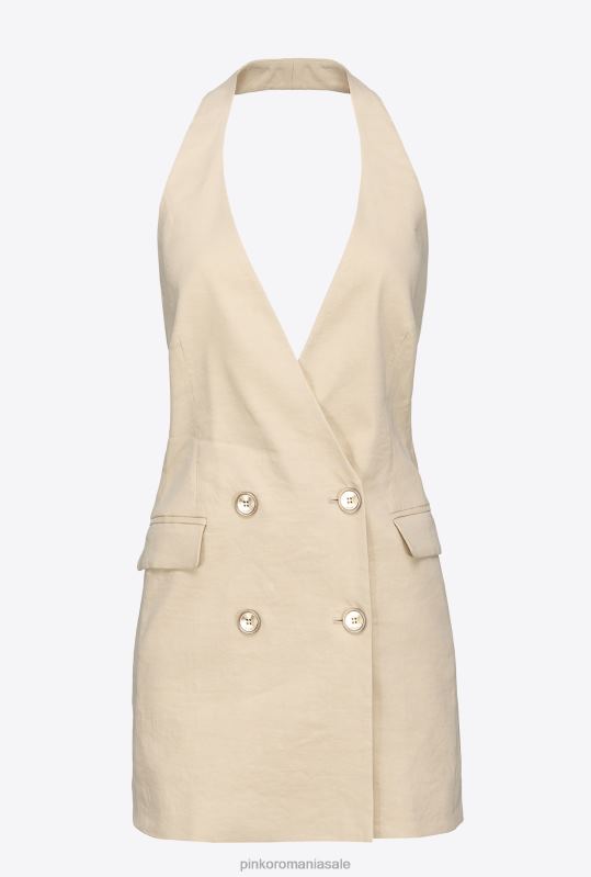 paltoane | vestă lungă de in Pinko bej migdal înghețat B0D08112