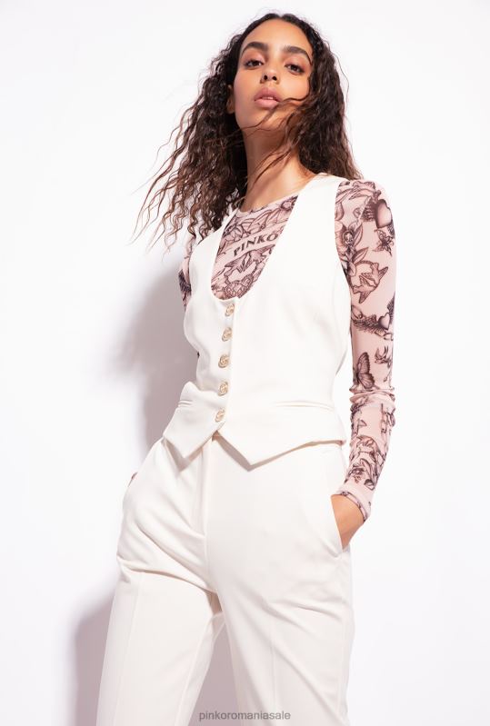 paltoane | vestă scurtă din material tehnic Pinko roz alb fum B0D08559