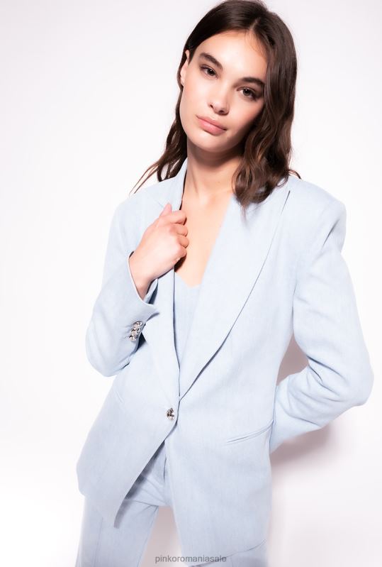 sacouri | blazer confortabil din denim Pinko spălare cu înălbitor B0D08562