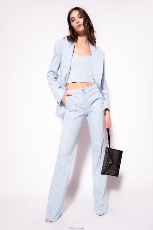 sacouri | blazer confortabil din denim Pinko spălare cu înălbitor B0D08562