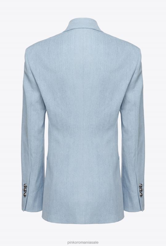 sacouri | blazer confortabil din denim Pinko spălare cu înălbitor B0D08562