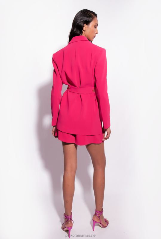 sacouri | blazer cu curea cravata Pinko roșu zmeură B0D08580