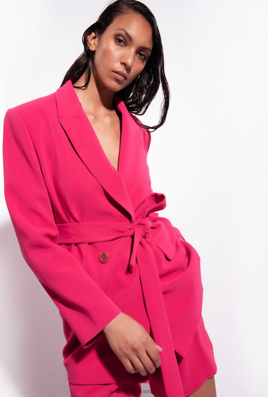 sacouri | blazer cu curea cravata Pinko roșu zmeură B0D08580