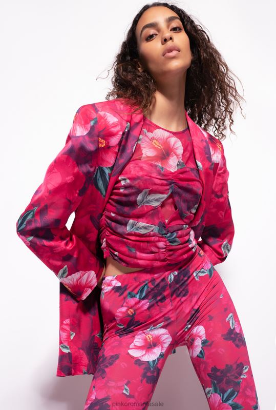 sacouri | blazer cu imprimeu hibiscus Pinko multi. fucsia/roz B0D08589