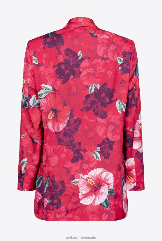 sacouri | blazer cu imprimeu hibiscus Pinko multi. fucsia/roz B0D08589